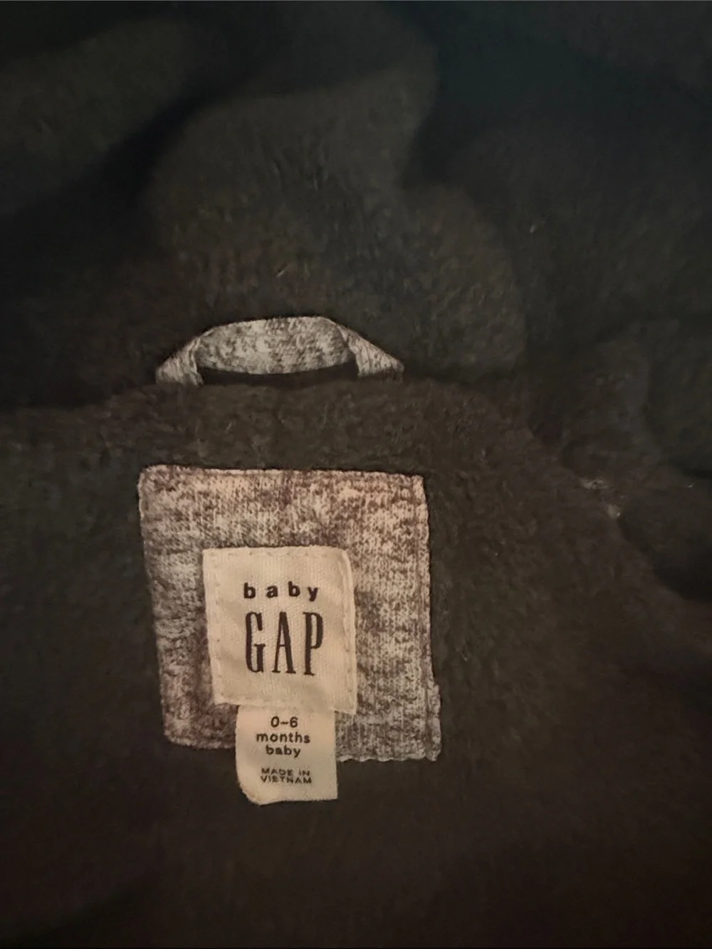 GAP BABY Gray Heather Puffer One-Piece Footie with Hood, winter snow suit